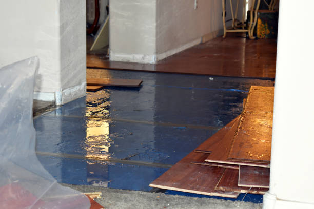 Professional Burst Pipe Cleanup technician working in Canaan, ME